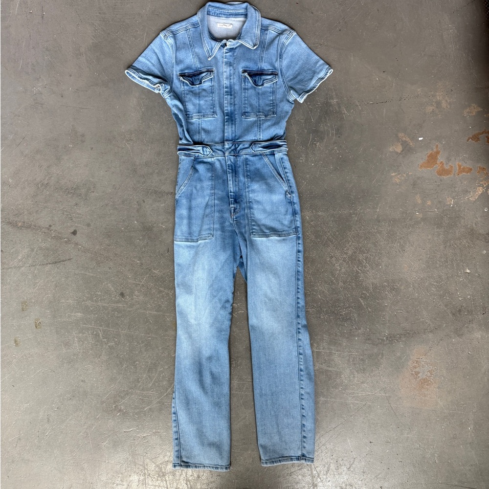 Good American Light Blue Denim Top - Picture 1 of 5